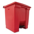 Trash & Waste Bins | Rubbermaid Commercial FG614300RED 8 Gallon Indoor Utility Step-On Plastic Waste Container - Red image number 4