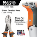 Pliers | Klein Tools 200028EINS Insulated 8 in. Slim Handle Diagonal Cutting Pliers image number 1