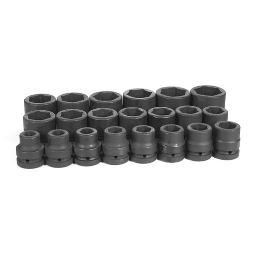 Sockets | Grey Pneumatic 9021 21-Piece 1 in. Drive 6-Point SAE Standard Impact Socket Set image number 0