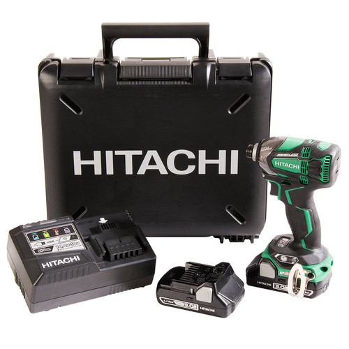 Impact Drivers | Hitachi WH18DBDL2 18V 3.0 Ah Cordless Lithium-Ion Brushless 1/4 in. Hex Triple Hammer Impact Driver Kit image number 0