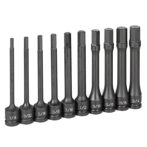Sockets | Grey Pneumatic 1360H 10-Piece 1/2 in. Drive 6 in. SAE Hex Impact Drive Socket Set image number 0