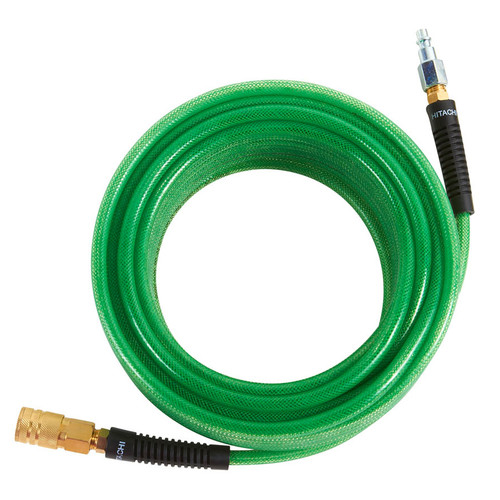 Air Hoses and Reels | Hitachi 115155 1/4 in. x 50 ft. Polyurethane Air Hose with Industrial Fittings (Green) image number 0