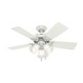Ceiling Fans | Hunter 51010 42 in. Southern Breeze White Ceiling Fan with Light image number 0