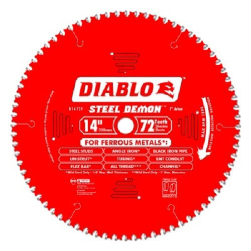 Blades | Diablo D1472CF 14 in. 72 Tooth Steel Demon Ferrous Metal Saw Blade image number 0