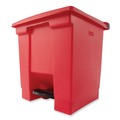 Trash & Waste Bins | Rubbermaid Commercial FG614300RED 8 Gallon Indoor Utility Step-On Plastic Waste Container - Red image number 3