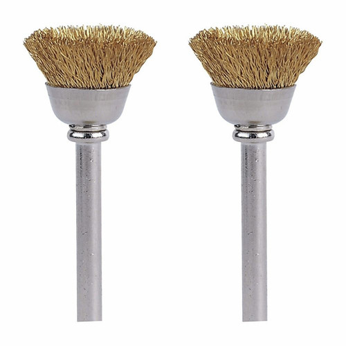 Grinding, Sanding, Polishing Accessories | Dremel 536-02 1/2 in. Brass Brushes (2-Pack) image number 0