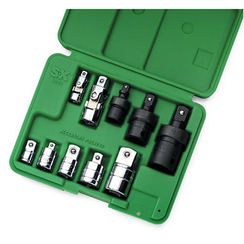 Sockets | SK Hand Tool 4010 9-Piece 1/4 in. & 3/8 in. Drive Adapter Set image number 0