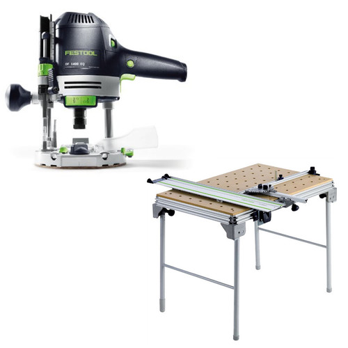 Plunge Base Routers | Festool OF 1400 EQ Plunge Router plus Multi-Function Work Table image number 0