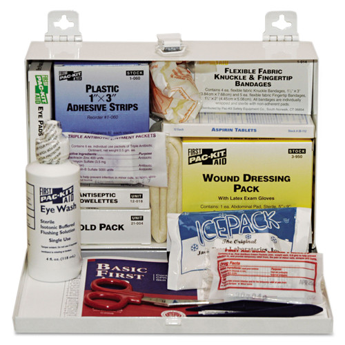 First Aid | Pac-Kit 6100 143-Piece 25-Person First-Aid Kit with Steel Case (1 Kit) image number 0