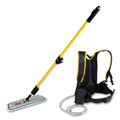 Mops | Rubbermaid Commercial FGQ97900YL00 18 in. Nylon Head 56 in. Plastic Handle Flow Finishing System - Yellow (1 Kit) image number 0
