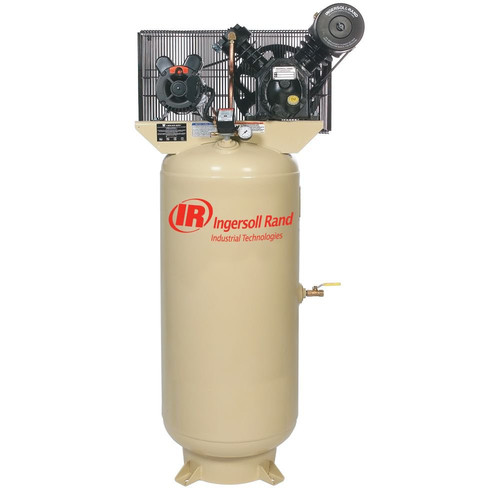  | Ingersoll Rand 2475N7.5-P1 7.5HP 230/1 2475N7.5-P Two Stage Cast Iron Air Compressor image number 0