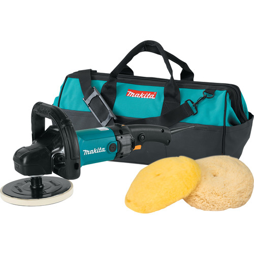 Polishers | Makita 9237CX3 7 in. Polisher Loop Handle with Wool Pads and Bag image number 0