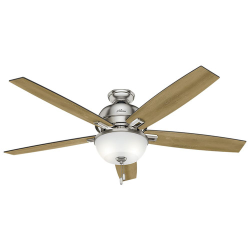 Ceiling Fans | Hunter 54172 60 in. Donegan Brushed Nickel Ceiling Fan with Light image number 0