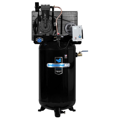 Stationary Air Compressors | Industrial Air IV5038055 5.5 HP 80 Gallon Electric Vertical Stationary Air Compressor with Baldor Motor image number 0