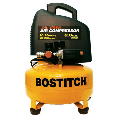 Portable Air Compressors | Factory Reconditioned Bostitch U/CAP2060P 2 HP 6 Gallon Oil-Free Pancake Air Compressor image number 0