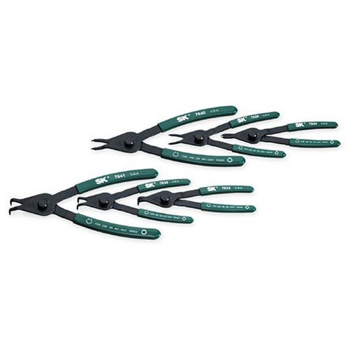 Pliers | SK Hand Tool 7600 6-Piece Convertible Retaining Ring Pliers Set image number 0