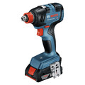 Impact Drivers | Factory Reconditioned Bosch GDX18V-1800B12-RT 18V EC Brushless Lithium-Ion 1/4 in. and 1/2 in. Cordless 2-in-1 Bit/Socket Impact Driver Kit (2 Ah) image number 1