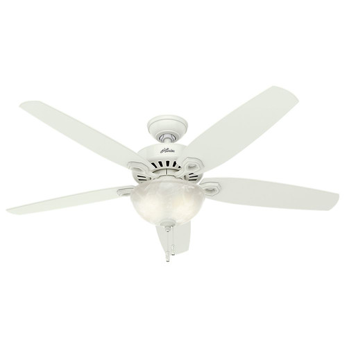 Ceiling Fans | Hunter 53362 56 in. Builder Great Room Snow White Ceiling Fan with Light image number 0