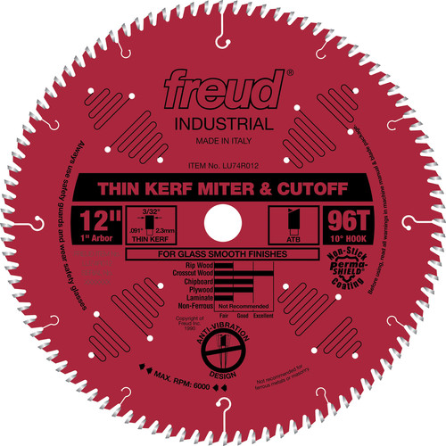 Blades | Freud LU74R012 12 in. 96 Tooth Thin Kerf Ultimate Cut-Off Saw Blade image number 0