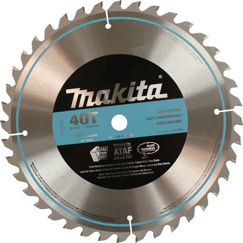Miter Saw Blades | Makita A-93669 10 in. 40 Tooth Crosscutting Miter Saw Blade image number 0
