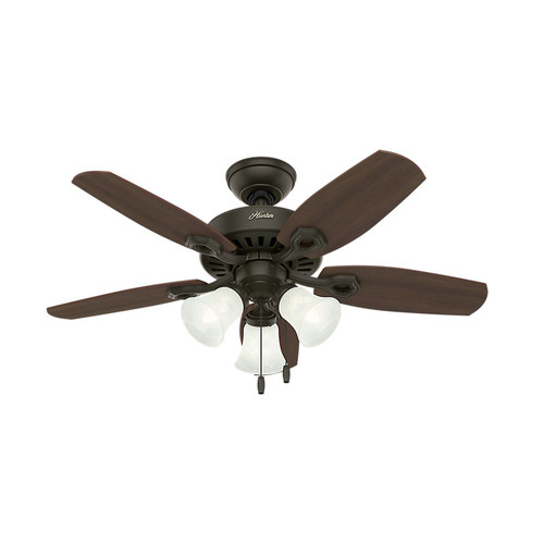 Ceiling Fans | Hunter 52107 42 in. Builder Small Room New Bronze Ceiling Fan with LED image number 0