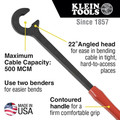 Cable and Wire Cutters | Klein Tools 50402 14 in. Cable Bender image number 3
