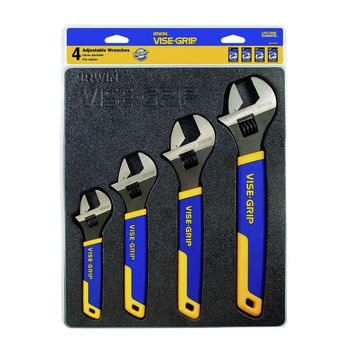  | Irwin Vise-Grip 4-Piece Adjustable Wrenches with Tray (1 Set)