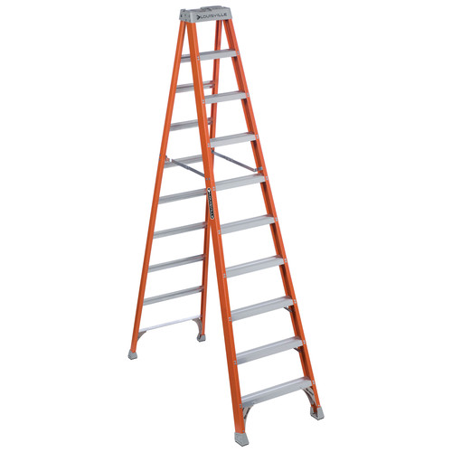 Step Ladders | Louisville FS1510 10 ft. Type IA Duty Rating 300 lbs. Load Capacity Fiberglass Step Ladder image number 0
