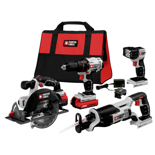 Combo Kits | Porter-Cable PCCK614L4 20V MAX Lithium-Ion 4-Tool Combo Kit image number 0