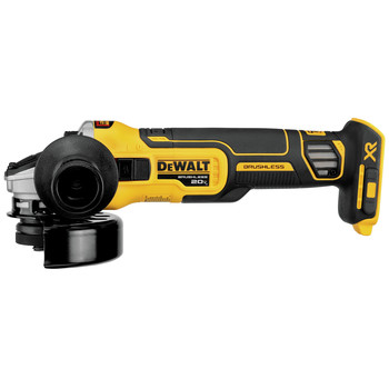FREE GIFT WITH PURCHASE | Dewalt DCG405B 20V MAX XR Brushless Lithium-Ion 4.5 in. Cordless Slide Switch Small Angle Grinder with Kickback Brake (Tool Only)