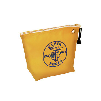 PRODUCTS | Klein Tools 5539YEL 10 in. x 3.5 in. x 8 in. Canvas Zipper Consumables Tool Pouch - Yellow