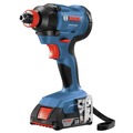 Impact Drivers | Bosch GDX18V-1600B12 18V Freak Lithium-Ion 1/4 in. and 1/2 in. Cordless Two-In-One Bit/Socket Impact Driver Kit (2 Ah) image number 1