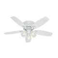 Ceiling Fans | Hunter 52087 Hatherton 46 in. Low Profile Snow White Traditional Indoor Ceiling Fan with 3 Lights (Open Box) image number 0