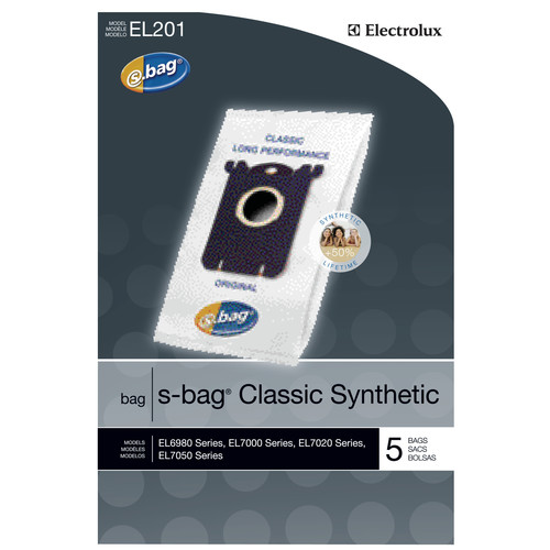 Bags and Filters | Electrolux EL201 S-Bag Classic Synthetic Vacuum Bag 5-Pack image number 0