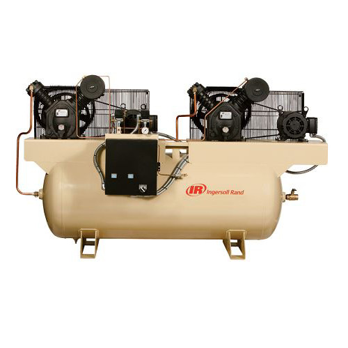 Stationary Air Compressors | Ingersoll Rand 22545E10-V1 10 HP 120 Gallon Oil-Lube Stationary Air Compressor image number 0