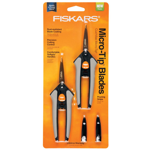 Shears & Pruners | Fiskars 399218 Softouch Micro-Tip  Pruning Snip 2-Pack image number 0