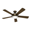 Ceiling Fans | Hunter 59053 Palermo 52 in. Contemporary Brushed Bronze Black Ceiling Fan with Light image number 6
