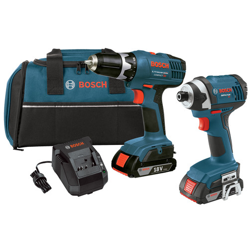 Combo Kits | Factory Reconditioned Bosch CLPK25-180-RT 18V Cordless Lithium-Ion 3/8 in. Drill Driver and Impact Driver Combo Kit image number 0