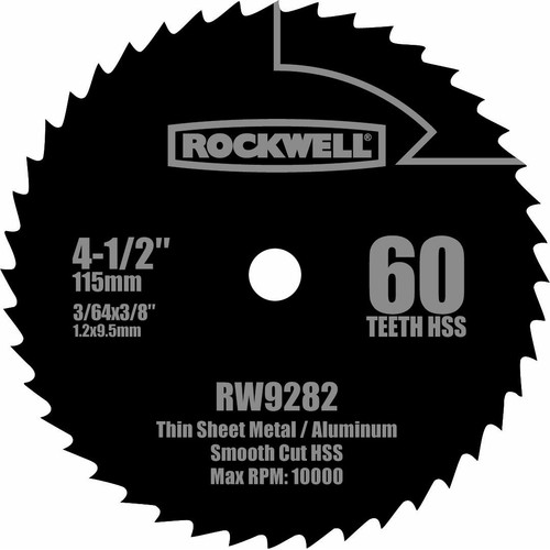 Circular Saw Blades | Rockwell RW9282 4-1/2 in. 60T HSS Compact Circular Saw Blade image number 0