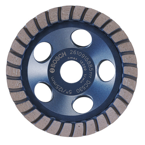 Grinding, Sanding, Polishing Accessories | Bosch DC530 5 in. Turbo Row Diamond Cup Wheel image number 0