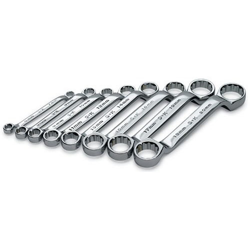 Box Wrenches | SK Hand Tool 86188 8-Piece 12 Point Short Deep Metric Offset Box End Wrench Set image number 0