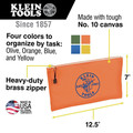 Cases and Bags | Klein Tools 5140 12 1/2 in. x 7 in. Canvas Zipper Bag Assortments (4/Pack) image number 6