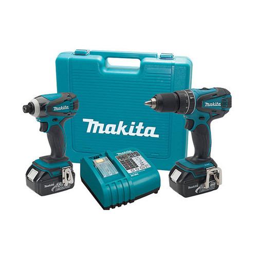 Combo Kits | Factory Reconditioned Makita LXT211-R 18V LXT Cordless Lithium-Ion 1/2 in. Hammer Drill and Impact Driver Combo Kit image number 0