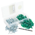 Bits and Bit Sets | Greenlee 51840120 200-Piece Conical Anchor Kit with Masonry Drill Bit image number 1