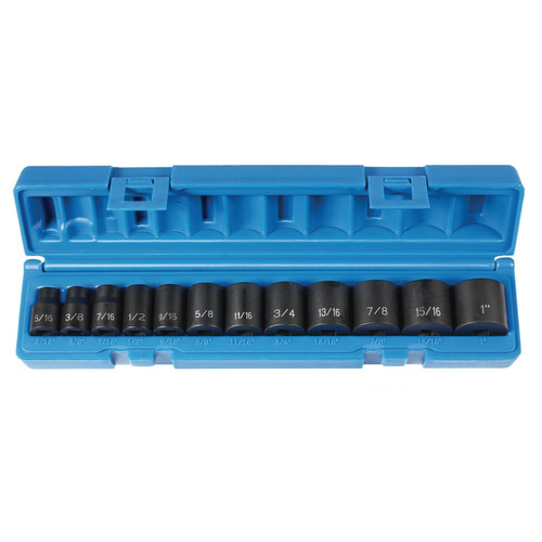 Sockets | Grey Pneumatic 1213 12-Piece 3/8 in. Drive 6-Point SAE Standard Impact Socket Set image number 0