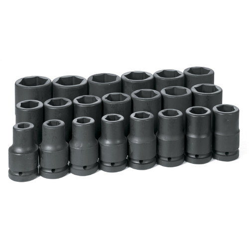 Sockets | Grey Pneumatic 9021D 21-Piece 1 in. Drive 6-Point SAE Deep Impact Socket Set image number 0