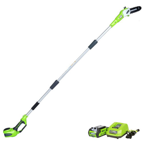 Pole Saws | Greenworks 20672 40V G-MAX Lithium-Ion 8 in. Pole Saw Kit image number 0