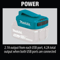 Chargers | Makita ADP05 18V LXT USB Cordless Power Source image number 12