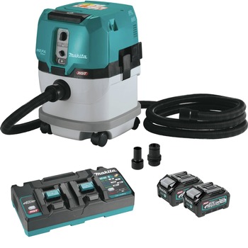 DUST MANAGEMENT | Makita GCV04PMX 40V MAX XGT Brushless Lithium-Ion Cordless 4 Gallon HEPA Filter AWS Capable Dry Dust Extractor Kit (4.0Ah)