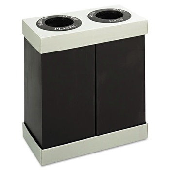  | Safco 9794BL At-Your-Disposal Two 28-Gallon Bin Recycling Center - Black